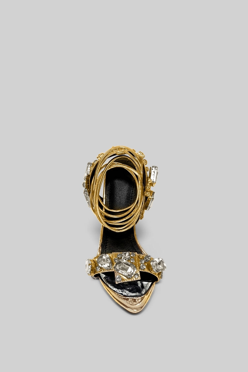 Décolleté con Strass - Oro