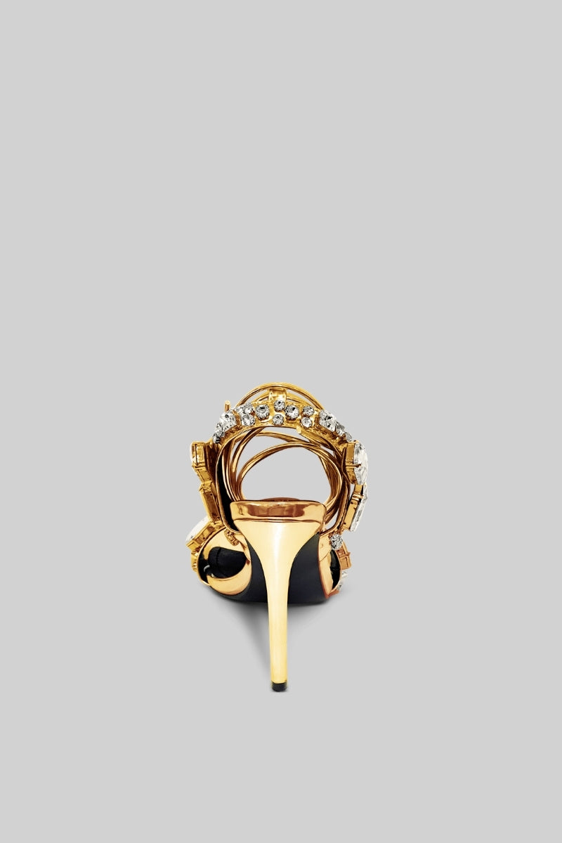 Décolleté con Strass - Oro
