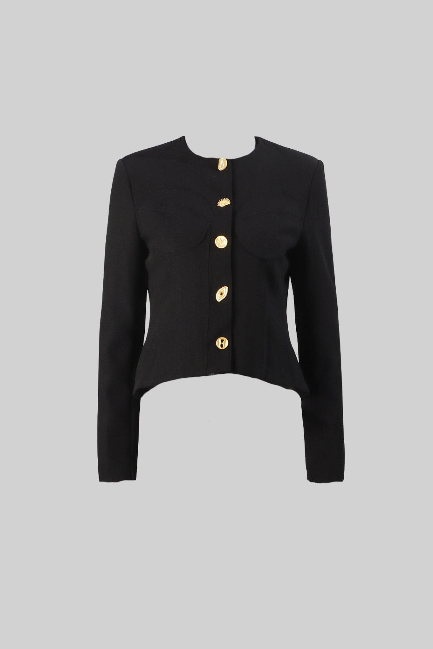 Co-ord Set with Statement Gold Buttons - Black