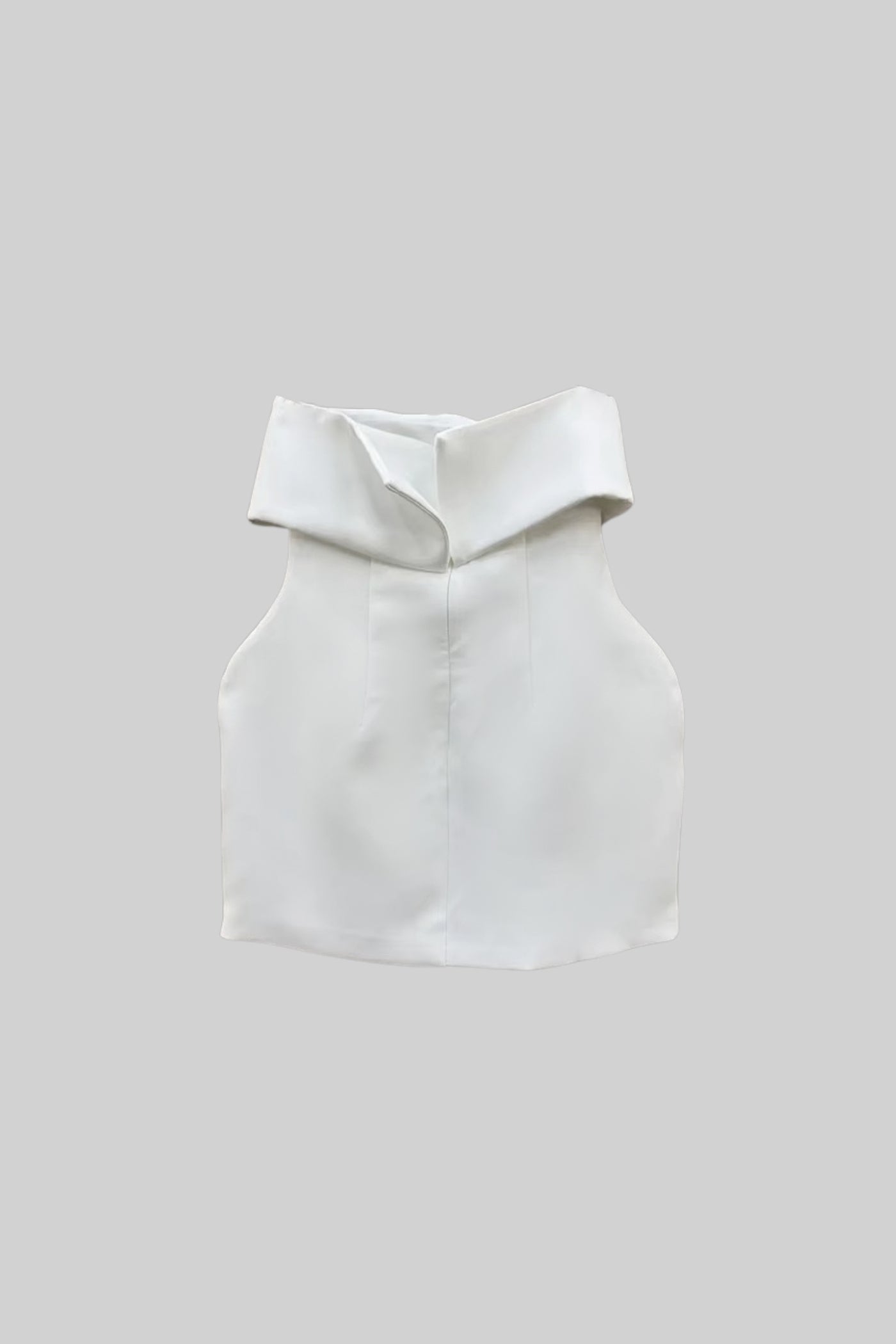 Elegante abito mini senza spalline con orlo svasato - Bianco