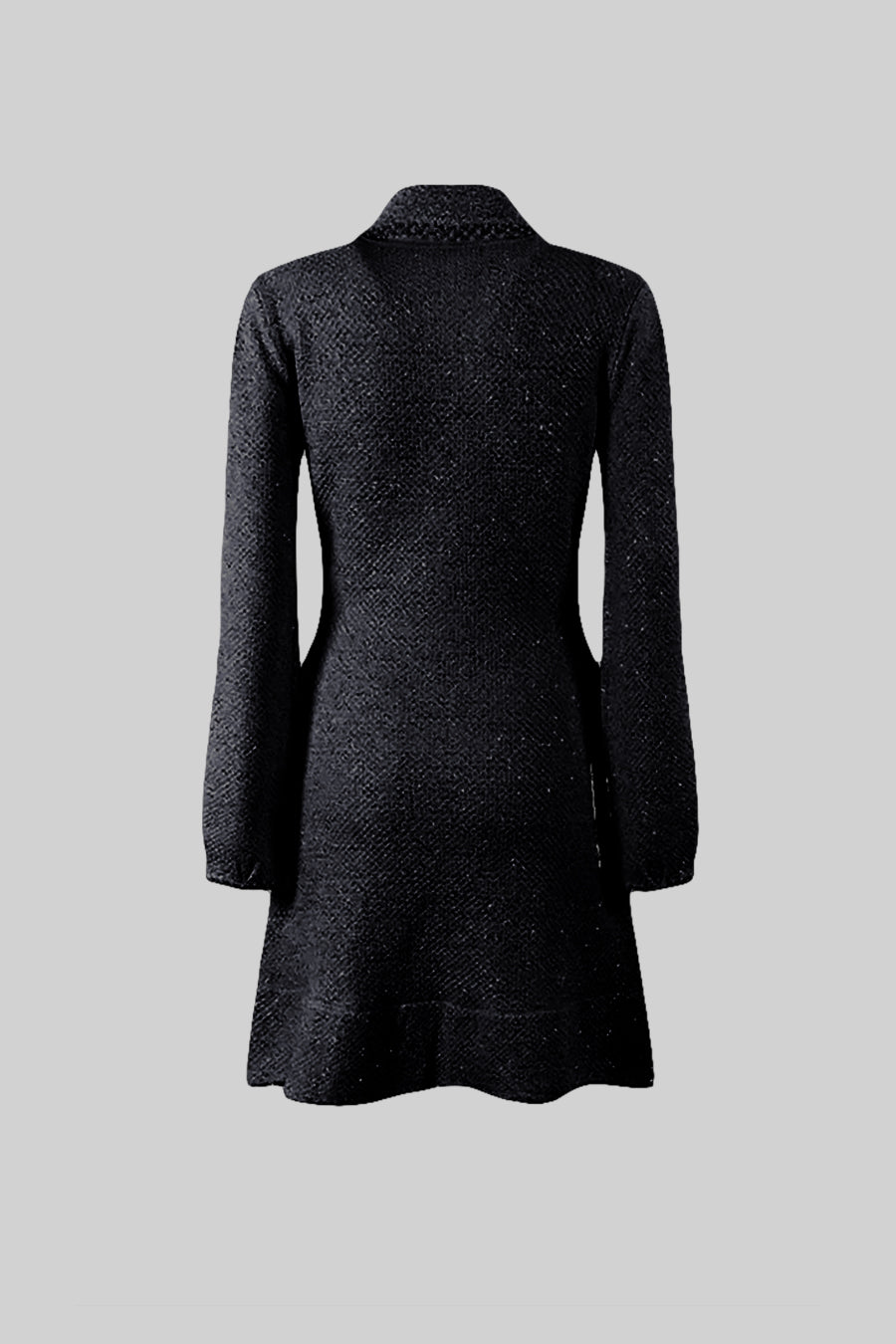 Abito in maglia testurizzata - Nero