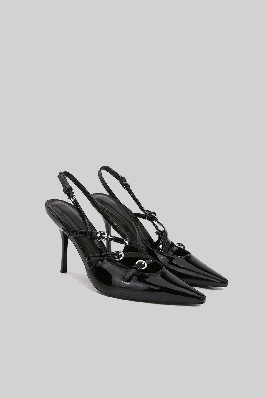 Décolleté slingback lucide - Nero
