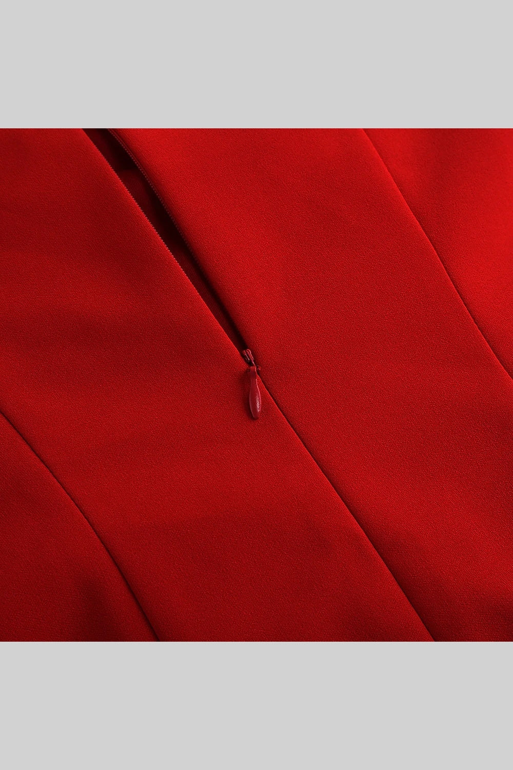 Mini abito voluminoso con motivo floreale - Rosso 