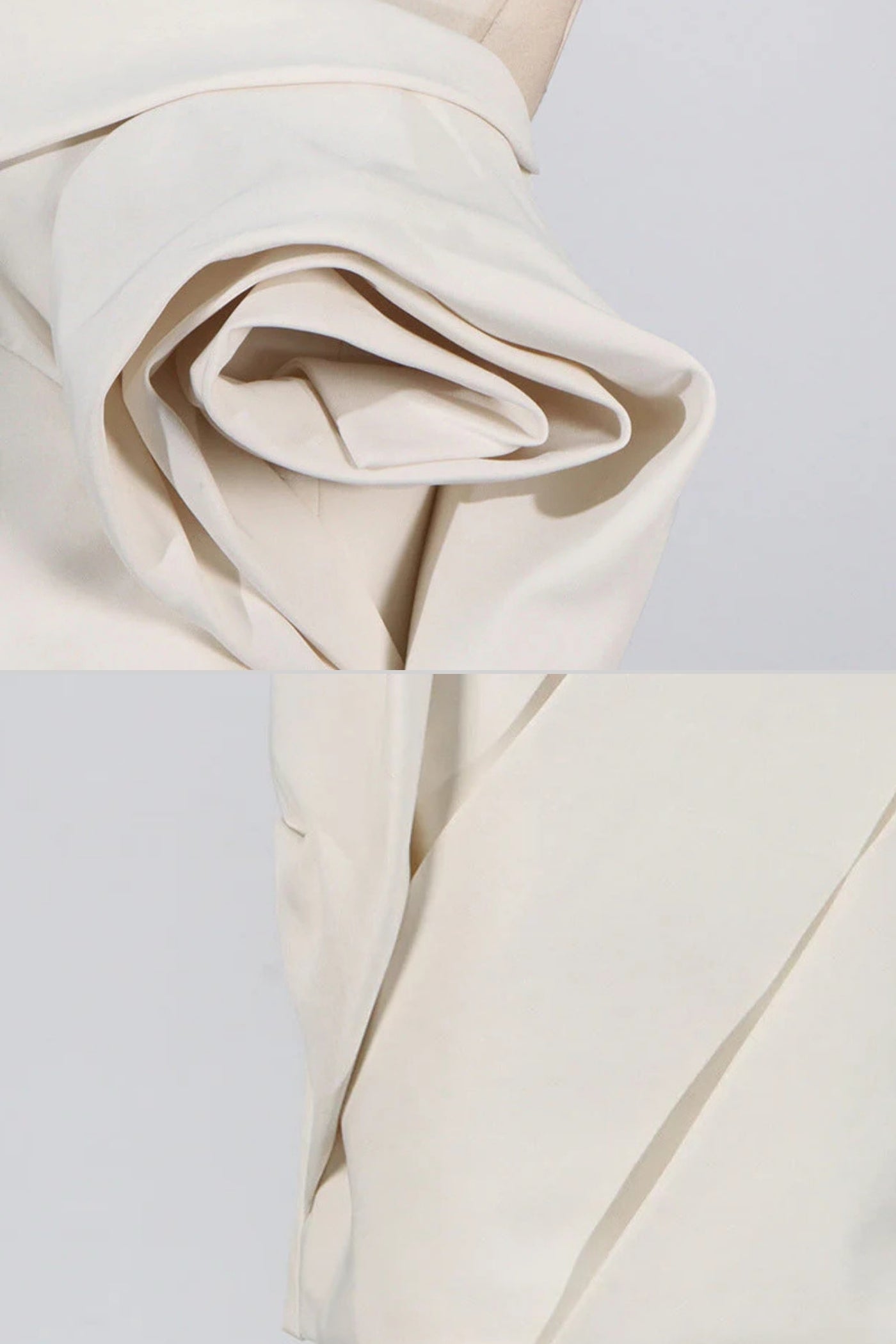 Mini abito aderente con pieghe e volute intricate - Beige 