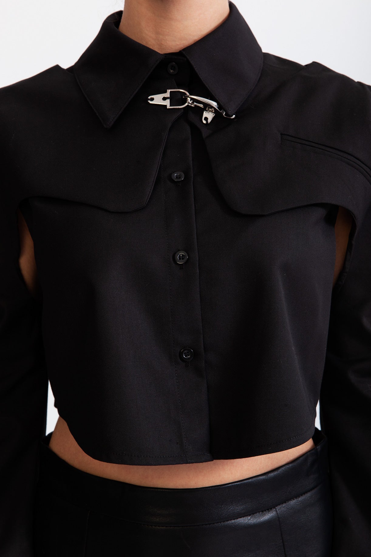 Maglietta a maniche lunghe con farfalle - Nero 