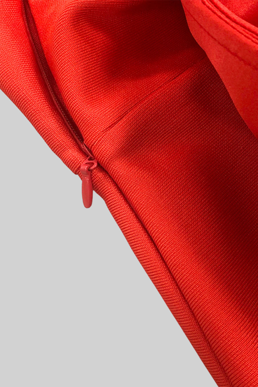 Abito elegante con dettagli fiocco sulla schiena - Rosso 